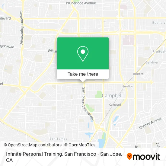 Infinite Personal Training map