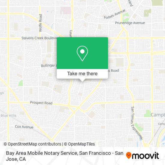 Bay Area Mobile Notary Service map