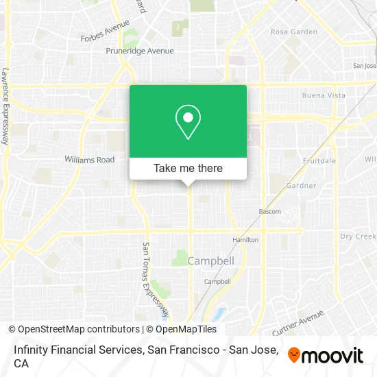 Infinity Financial Services map