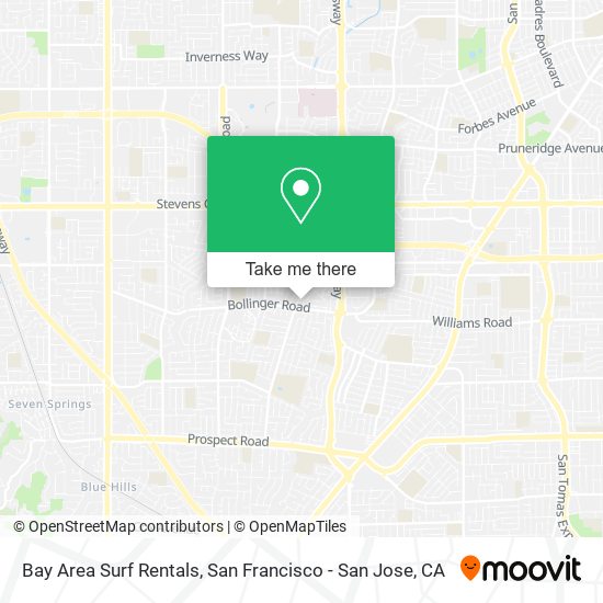 Bay Area Surf Rentals map