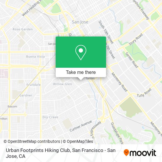 Mapa de Urban Footprints Hiking Club