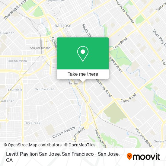 Levitt Pavilion San Jose map
