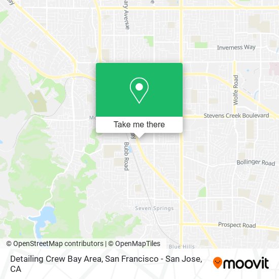 Detailing Crew Bay Area map