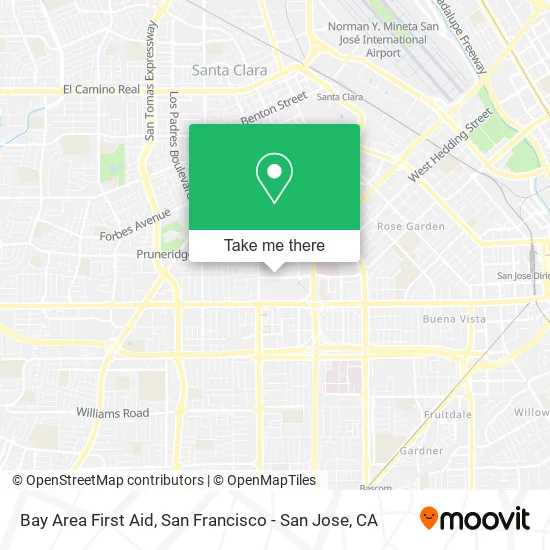 Bay Area First Aid map