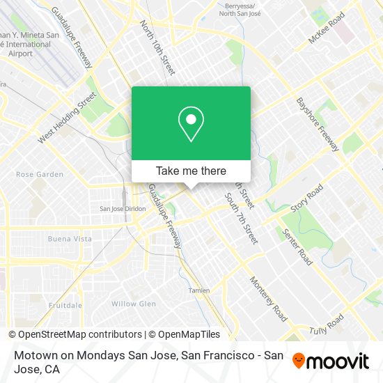 Mapa de Motown on Mondays San Jose