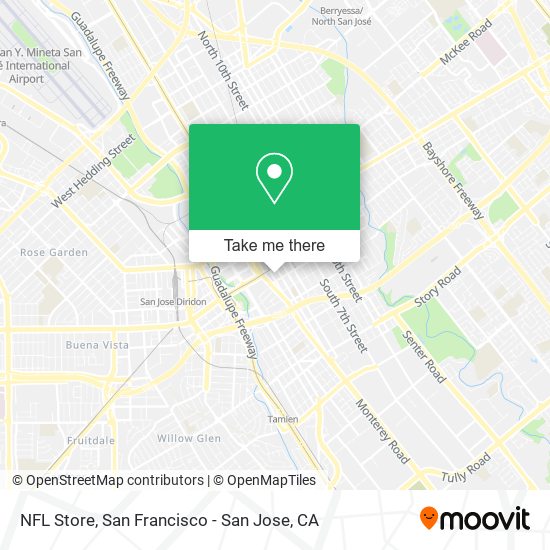 Mapa de NFL Store