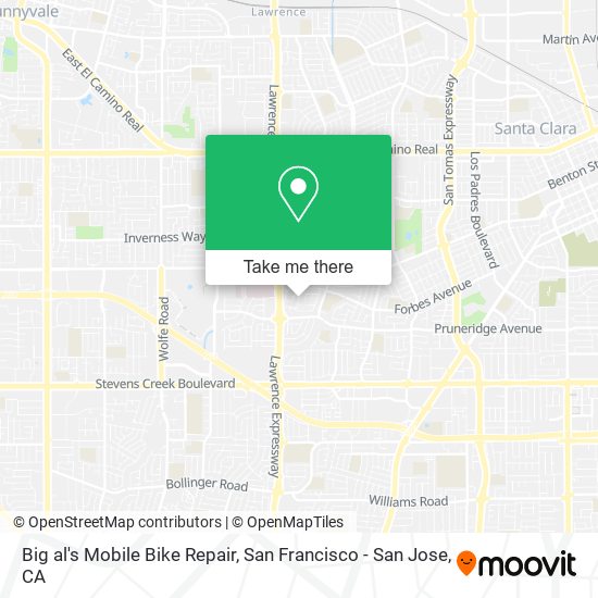 Big al's Mobile Bike Repair map