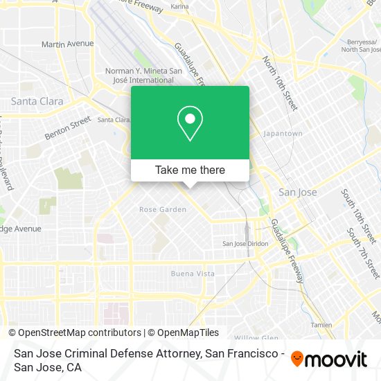 San Jose Criminal Defense Attorney map