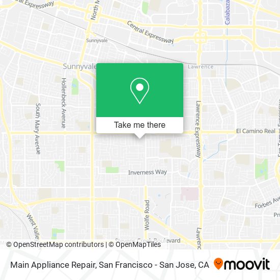 Mapa de Main Appliance Repair