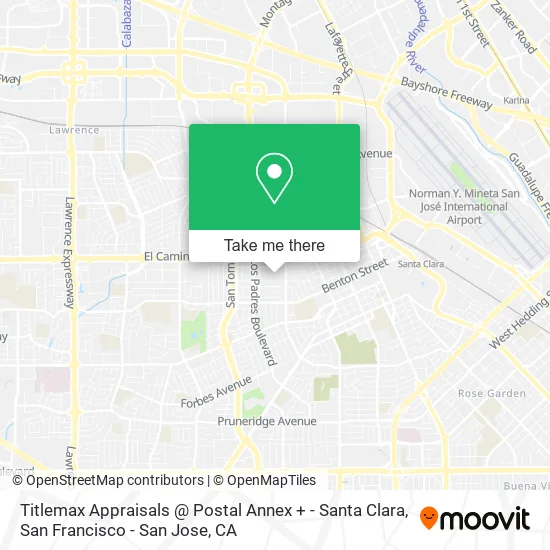 Titlemax Appraisals @ Postal Annex + - Santa Clara map