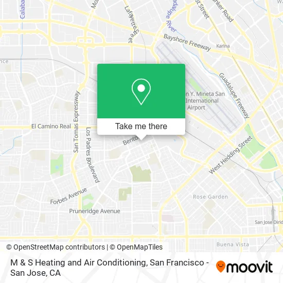 M & S Heating and Air Conditioning map