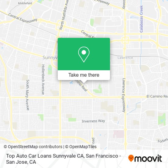 Top Auto Car Loans Sunnyvale CA map