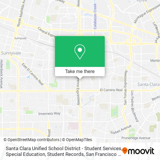 Mapa de Santa Clara Unified School District - Student Services, Special Education, Student Records