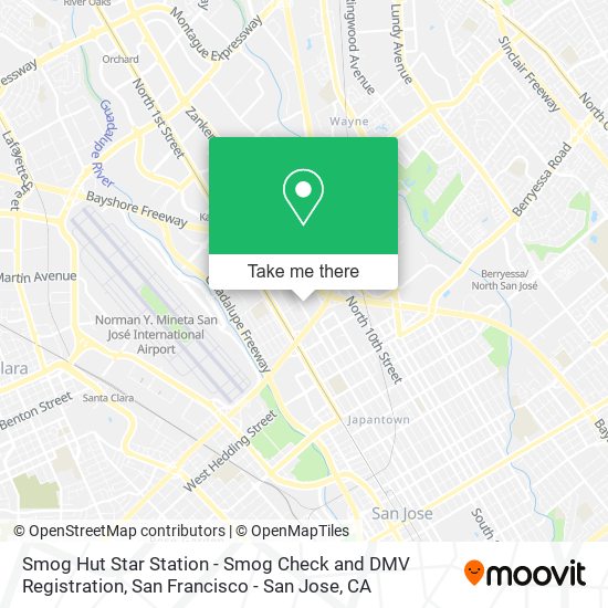 Smog Hut Star Station - Smog Check and DMV Registration map