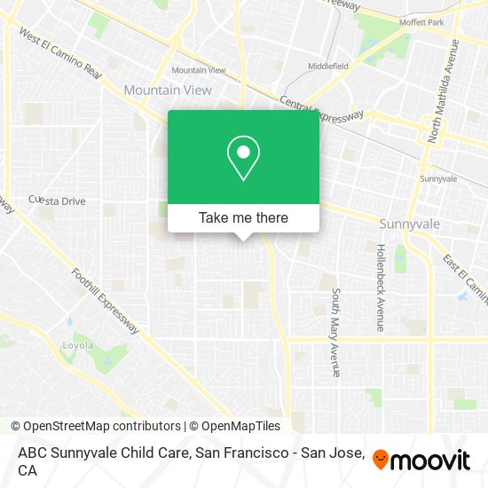 Mapa de ABC Sunnyvale Child Care