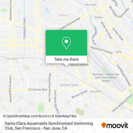 Santa Clara Aquamaids Synchronized Swimming Club map