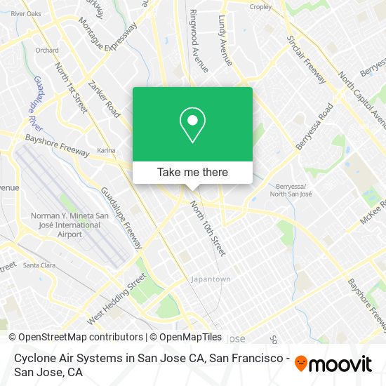 Cyclone Air Systems in San Jose CA map
