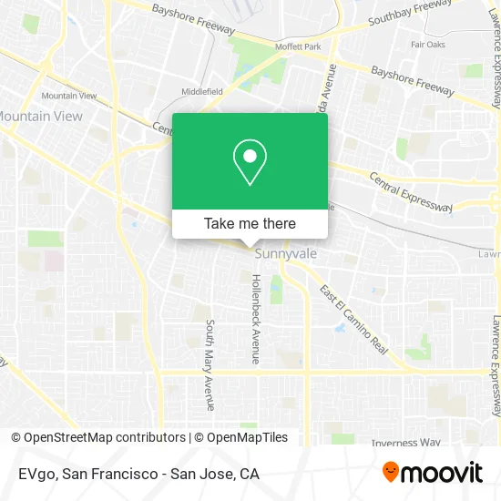 Mapa de EVgo