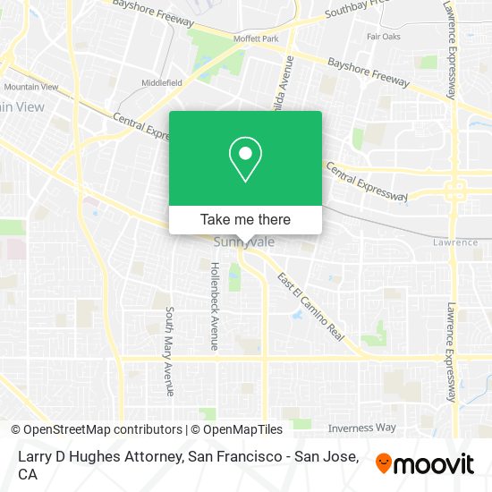 Larry D Hughes Attorney map