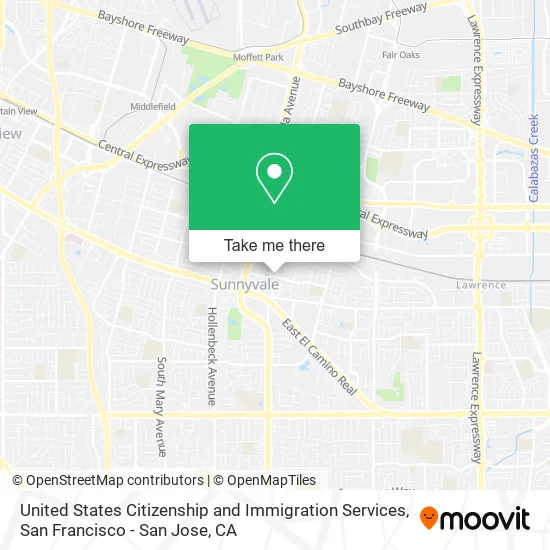 Mapa de United States Citizenship and Immigration Services