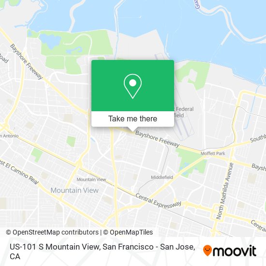 US-101 S Mountain View map