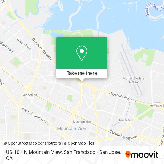 US-101 N Mountain View map