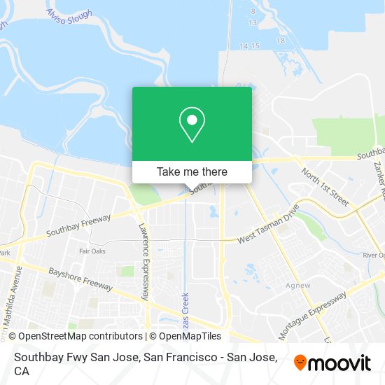 Mapa de Southbay Fwy San Jose