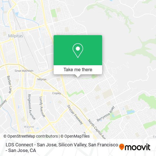 LDS Connect - San Jose, Silicon Valley map