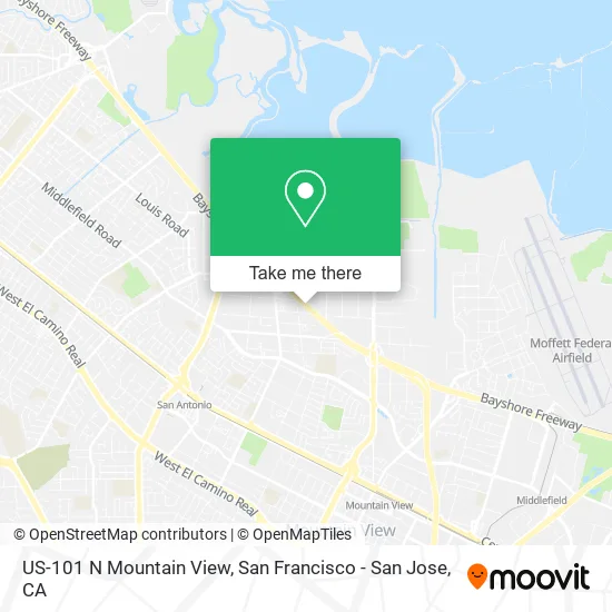 Mapa de US-101 N Mountain View