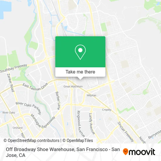 Off Broadway Shoe Warehouse map