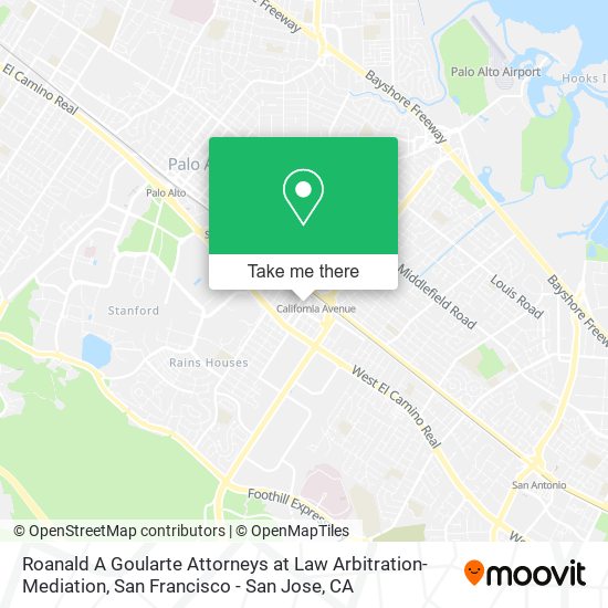 Roanald A Goularte Attorneys at Law Arbitration-Mediation map