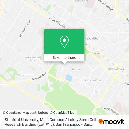 Mapa de Stanford University, Main Campus / Lokey Stem Cell Research Building (Lot #15)
