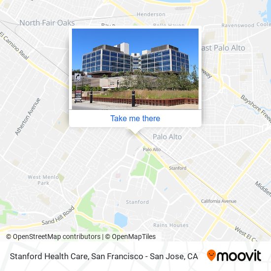 Mapa de Stanford Health Care