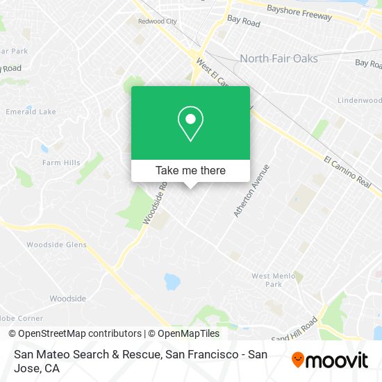 San Mateo Search & Rescue map