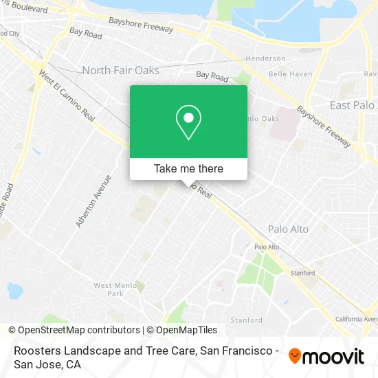 Roosters Landscape and Tree Care map