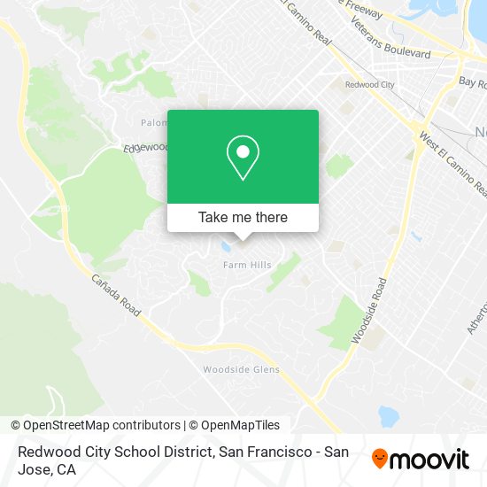 Redwood City School District map