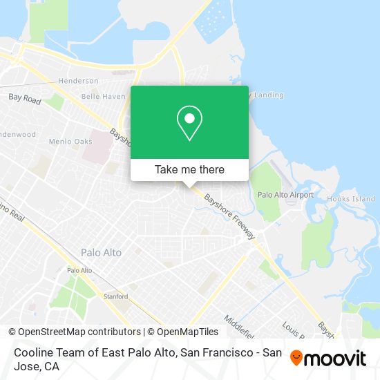 Mapa de Cooline Team of East Palo Alto