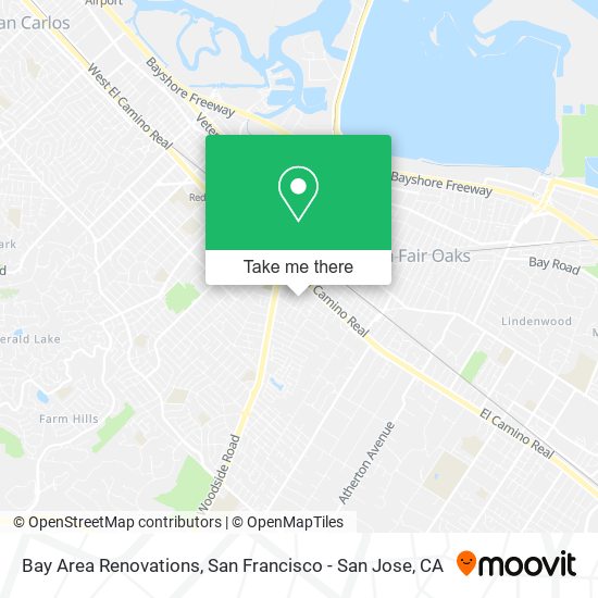 Bay Area Renovations map