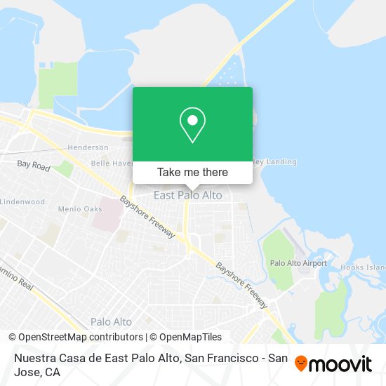 Mapa de Nuestra Casa de East Palo Alto