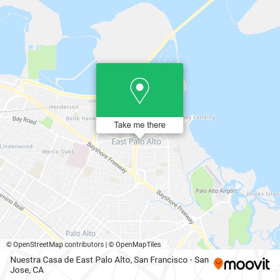 Nuestra Casa de East Palo Alto map
