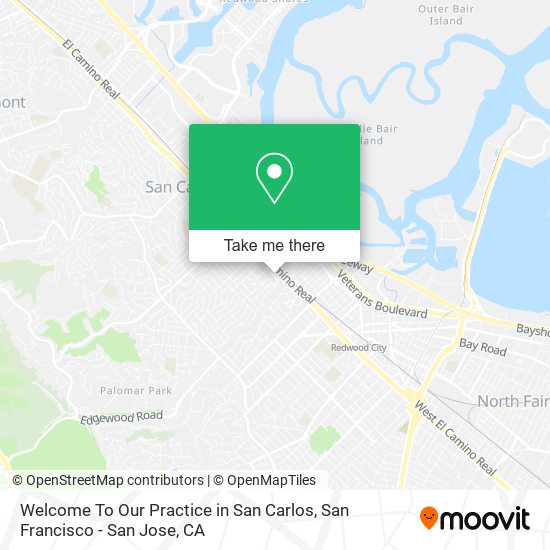 Welcome To Our Practice in San Carlos map