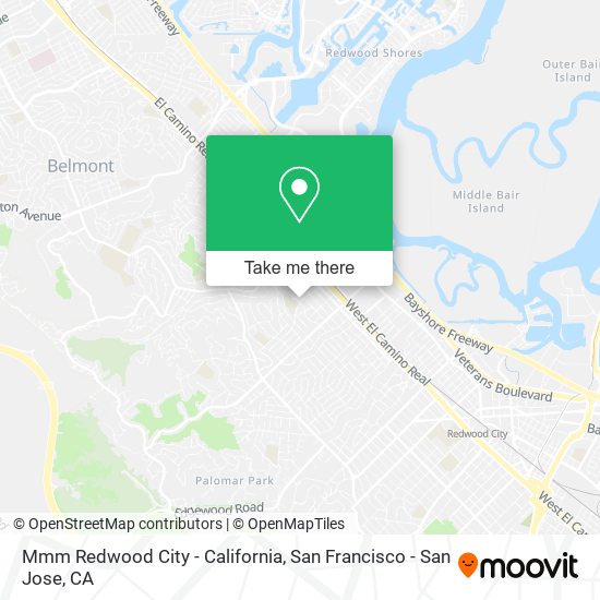 Mmm Redwood City - California map