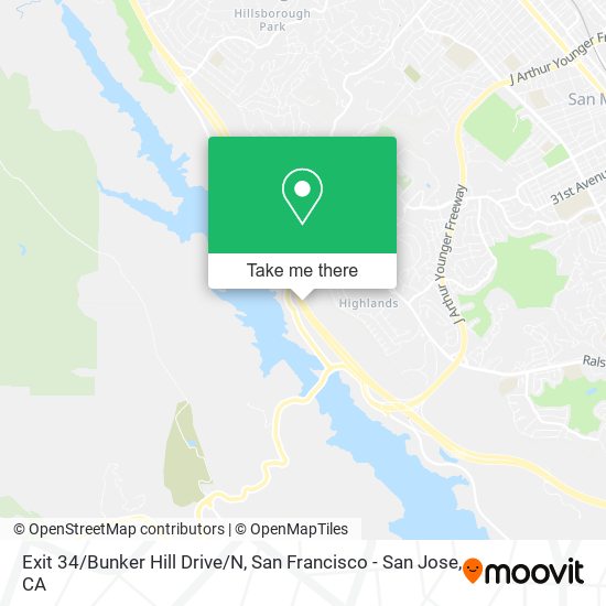 Mapa de Exit 34/Bunker Hill Drive/N