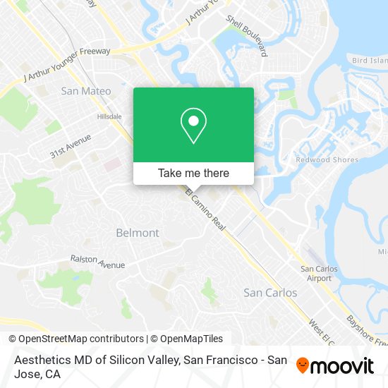 Mapa de Aesthetics MD of Silicon Valley