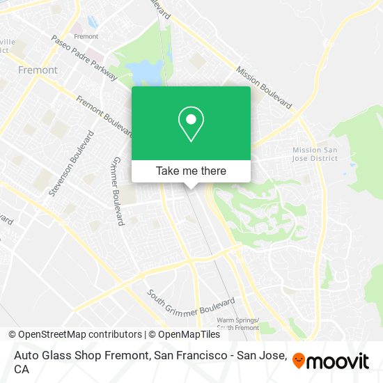 Auto Glass Shop Fremont map