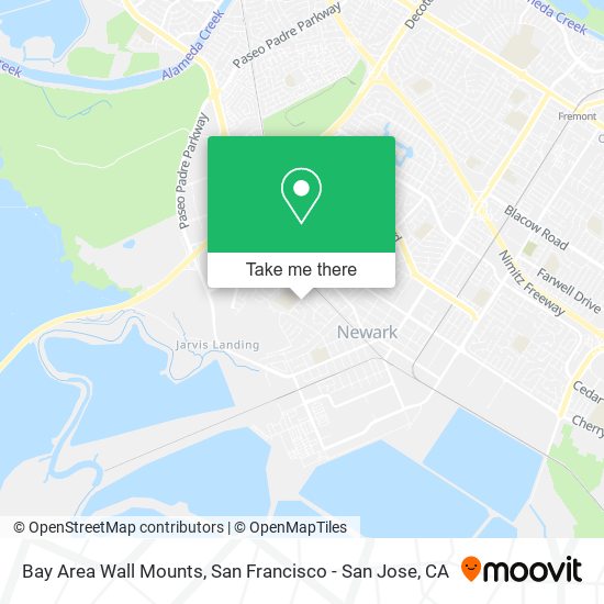 Mapa de Bay Area Wall Mounts