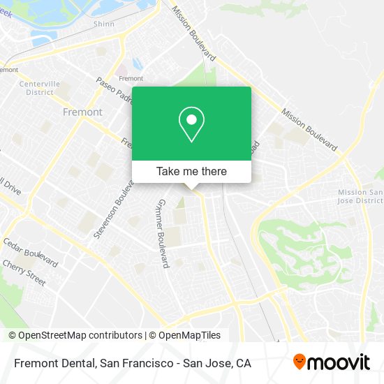Fremont Dental map