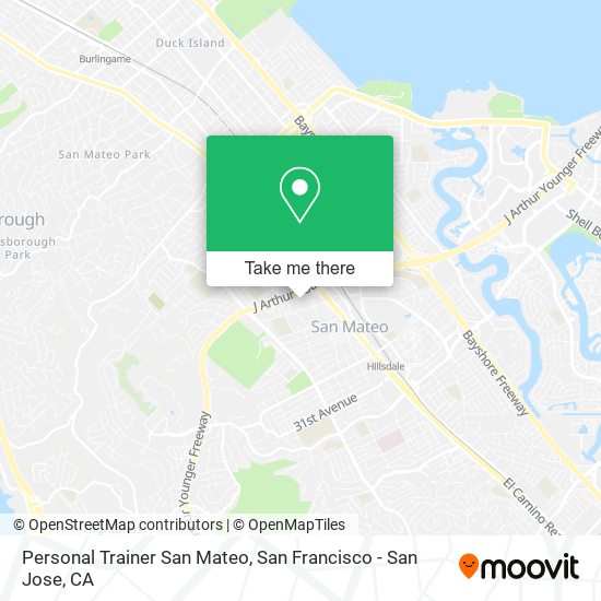 Personal Trainer San Mateo map