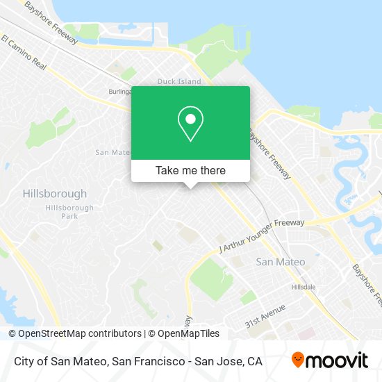 City of San Mateo map