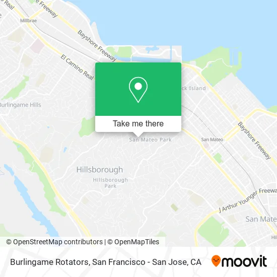 Burlingame Rotators map